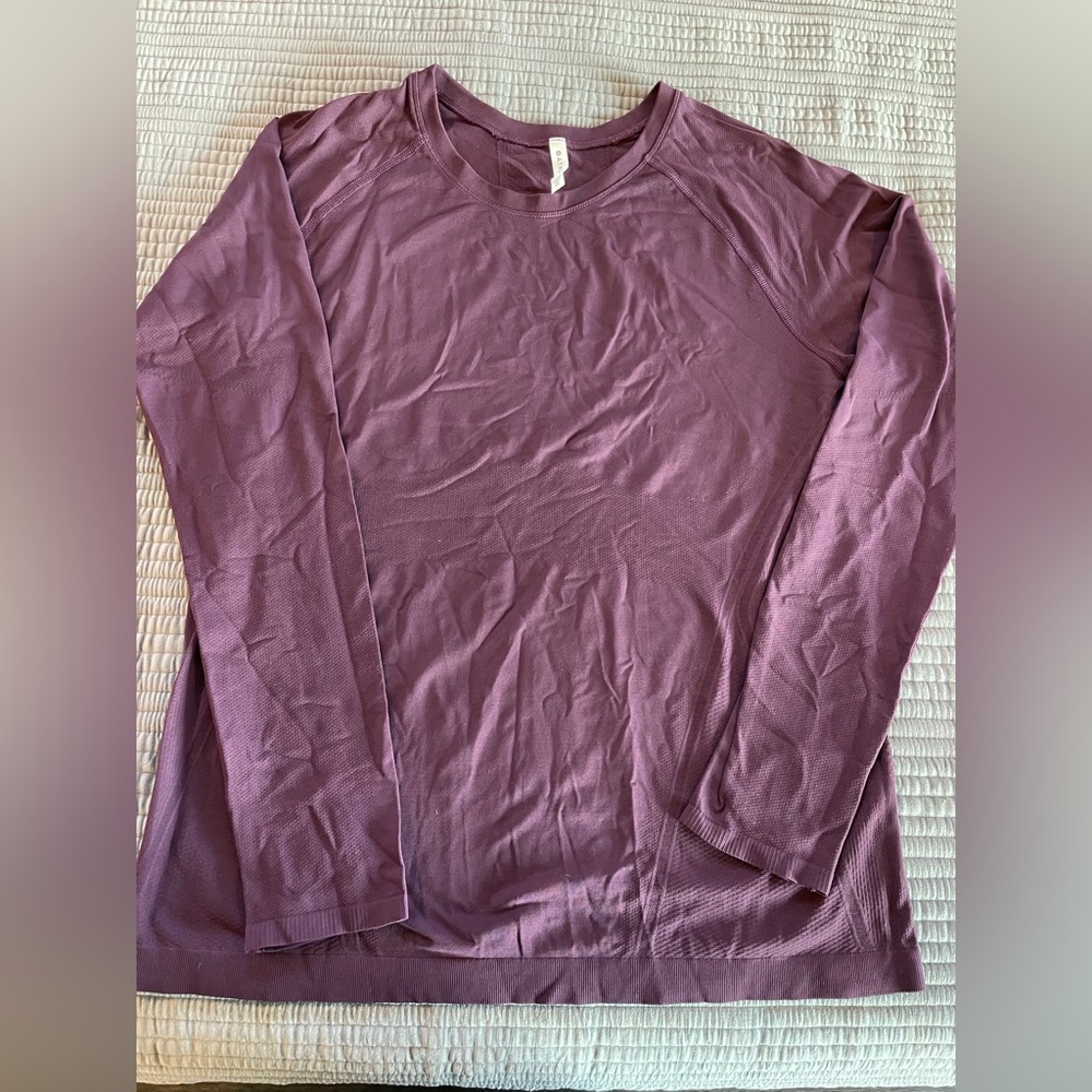 Athleta Long Sleeve Tee in Plum
